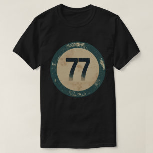 Vintage Distressed Number 77 T-Shirt