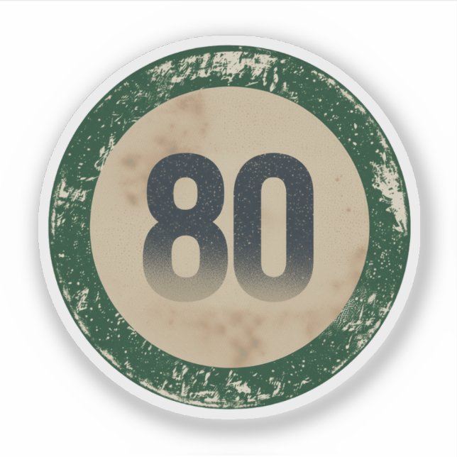 Vintage Distressed Number 80 (Front)