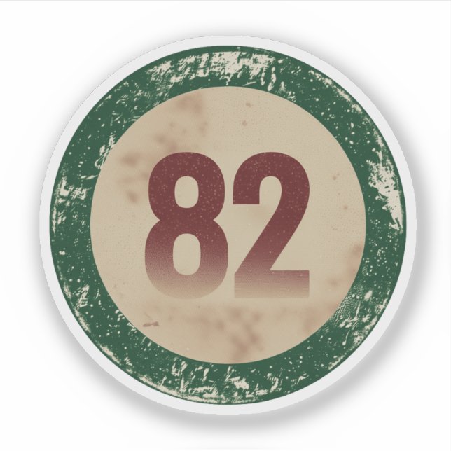 Vintage Distressed Number 82 (Front)