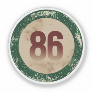 Vintage Distressed Number 86