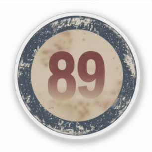 Vintage Distressed Number 89