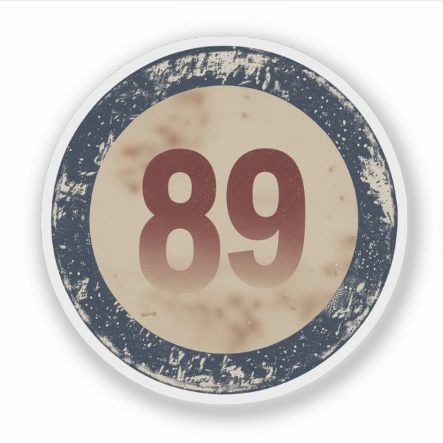 Vintage Distressed Number 89 (Front)