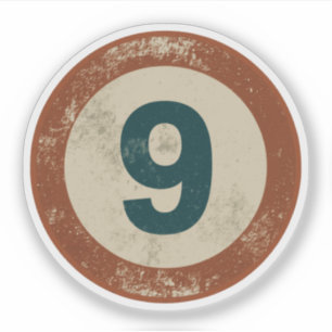 Vintage Distressed Number 9