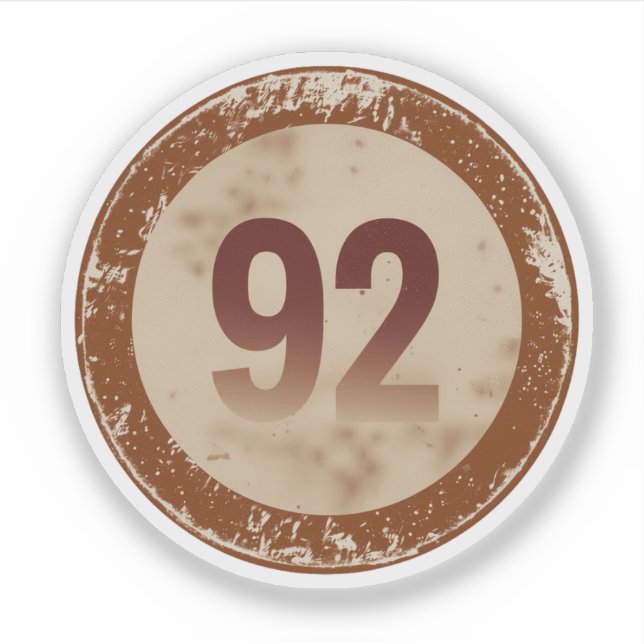 Vintage Distressed Number 92 (Front)