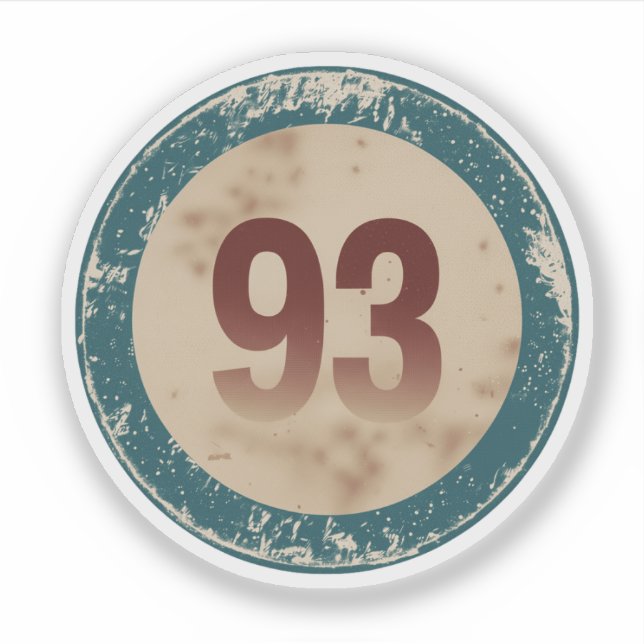 Vintage Distressed Number 93 (Front)