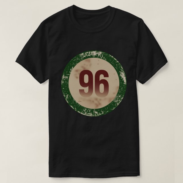Vintage Distressed Number 96 T-Shirt (Design Front)