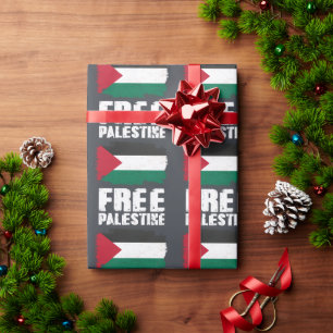 Vintage Distressed Palestine Flag Wrapping Paper