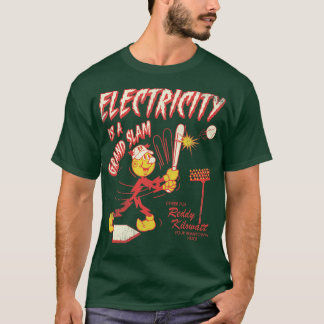 Vintage Distressed Reddy Kilowatt Baseball Hero T-Shirt