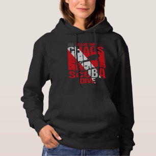 Vintage Distressed Scuba Girl Funny Diving Quote S Hoodie