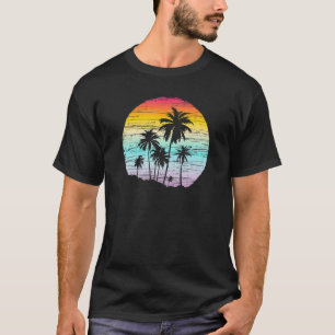 Vintage Distressed Summer Beach Sunset Surfing Sty T-Shirt