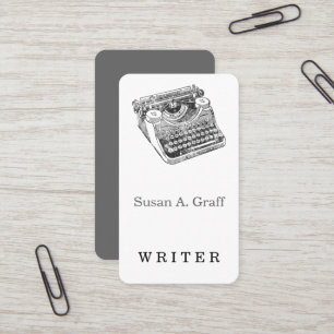 Vintage Distressed Underwood Typewriter Business Card
