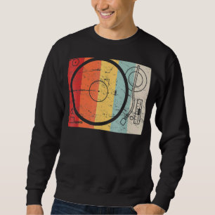 Vintage Distressed Vinyl Record Player Sweatshirt