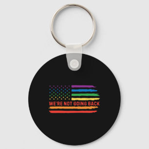 Vintage Distressed We're Not Going Back Slogan Us Key Ring