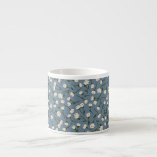 Vintage Ditsy Floral Little Meadow Vintage Denim Espresso Cup