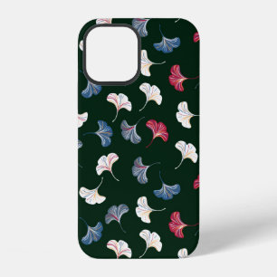 Vintage ditsy seamless pattern with ginkgo leaves iPhone 12 case