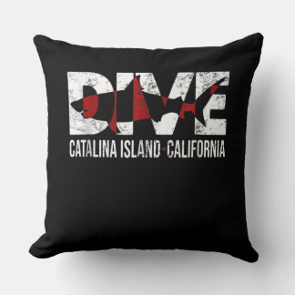 Vintage Dive Catalina Island California Gift Cushion