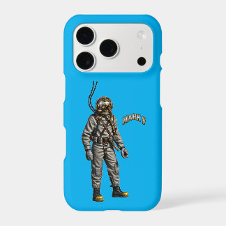 Vintage Diver Wearing a Mark V Diving Helmet URM