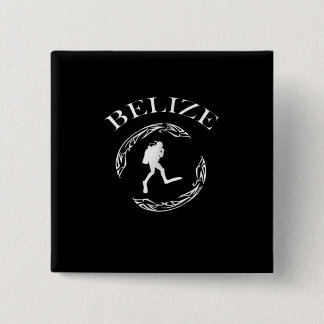 Vintage Diving Belise Scuba Ocean Costume Gift 15 Cm Square Badge