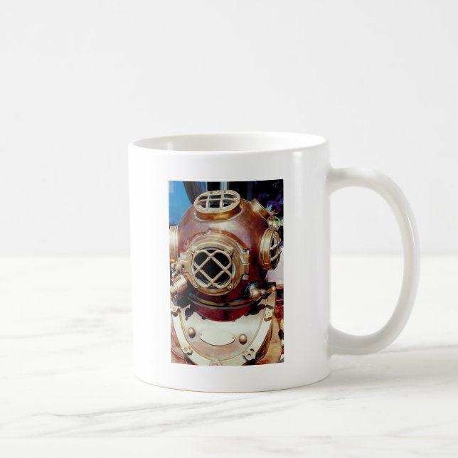 Vintage Diving Helmet Coffee Mug (Right)