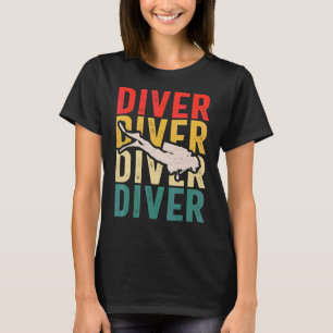 Vintage Diving  Men Women Divers Retro Scuba Divin T-Shirt