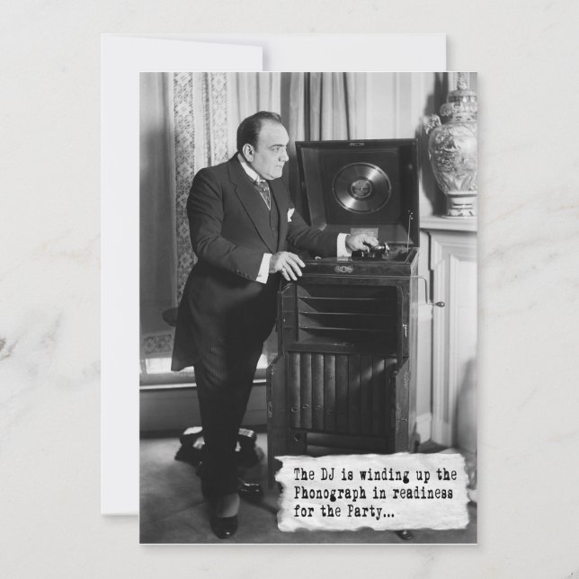 Vintage DJ Party Invitation (Front)