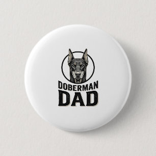 Vintage Doberman Dad Engraving Dog Lover Design_1 6 Cm Round Badge