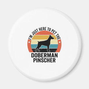 Vintage Doberman Pinscher Dog Lover Shirt Design Magnet