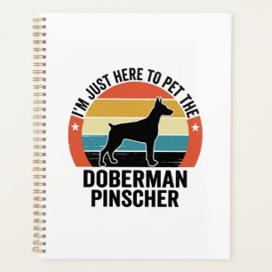 Vintage Doberman Pinscher Dog Lover Shirt Design Planner
