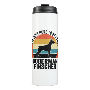 Vintage Doberman Pinscher Dog Lover Shirt Design Thermal Tumbler