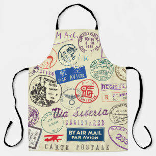 Vintage Document: Stamp Set Collection. Apron