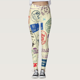 Vintage Document: Stamp Set Collection. Leggings