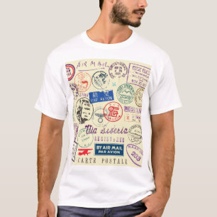 Vintage Document: Stamp Set Collection. T-Shirt