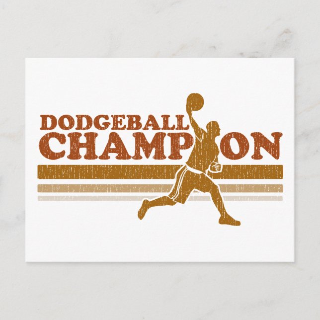 Vintage Dodgeball Champion Postcard (Front)
