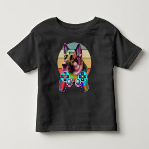 vintage dog and gamer console toddler T-Shirt