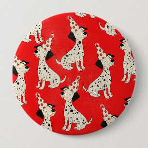 Vintage Dog Birthday  10 Cm Round Badge