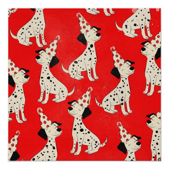 Vintage Dog Birthday  Poster (Front)