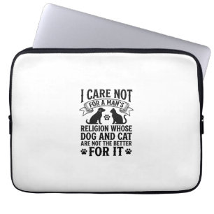 Vintage Dog Cat Religion Quote Pet Lover Design_1 Laptop Sleeve