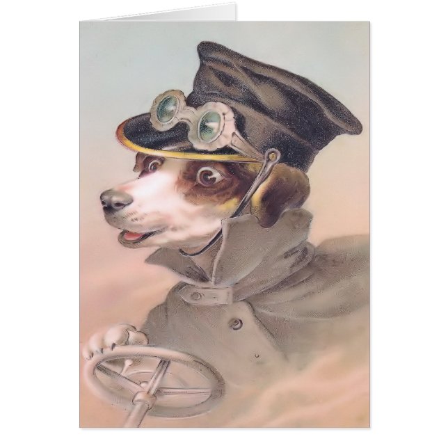 Vintage Dog Chauffeur Card (Front)