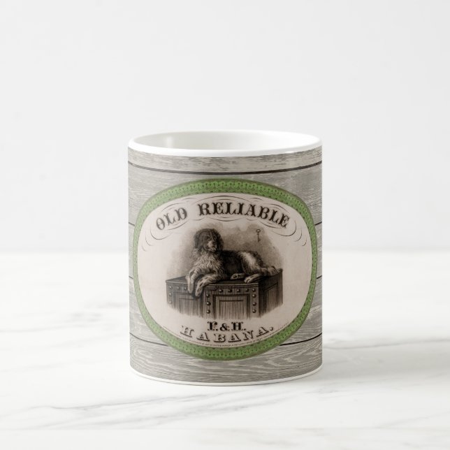 Vintage Dog Cigar Label Coffee Mug (Center)