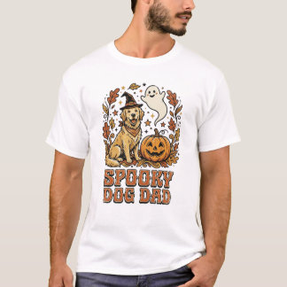 Vintage Dog Dad Halloween Graphic T-Shirt