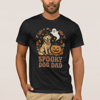 Vintage Dog Dad Halloween Graphic T-Shirt