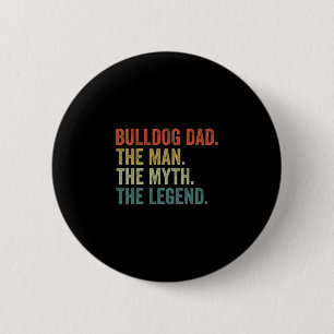 Vintage Dog Dad Man Myth Legend 6 Cm Round Badge
