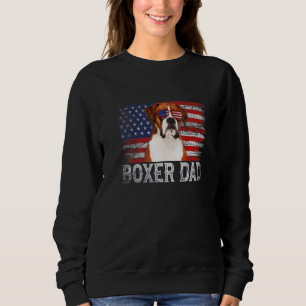 Vintage Dog Dad Retro Boxer Dad Father's Day Sweatshirt