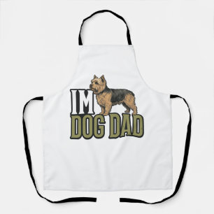 Vintage Dog Dad Terrier Engraving Shirt Design_1 Apron