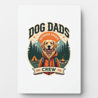 Vintage Dog Dads Outdoor Sports Crew Golden Retrie Plaque