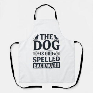 Vintage Dog Is God Spelled Backward Shirt Design_1 Apron