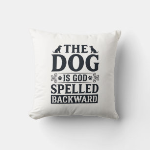 Vintage Dog Is God Spelled Backward Shirt Design_1 Cushion