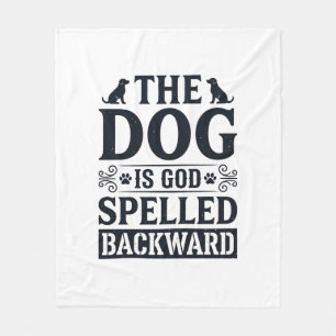 Vintage Dog Is God Spelled Backward Shirt Design_1 Fleece Blanket
