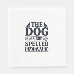 Vintage Dog Is God Spelled Backward Shirt Design_1 Napkin