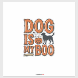 Vintage Dog Is My Boo Halloween Shirt Design_1